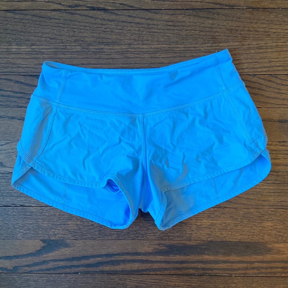 Lululemon blue speed up shorts